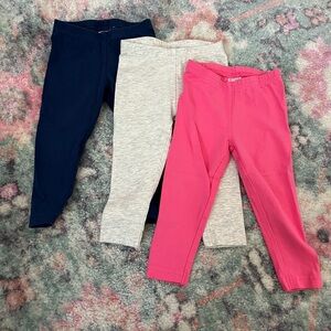 Kids' Leggings Set - Pink, Gray, and Navy